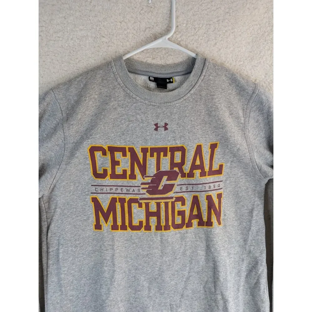 Central Michigan Chippewas Pullover Sweatshirt Mens Medium Loose Under Armour